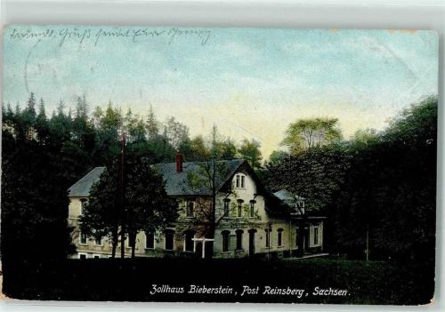 09629 O9214 Reinsberg b Freiberg, Sachs 1909 - Zollhaus Bieberstein