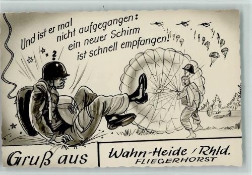 Wahn 1958 Karikatur - Fliegerhorst