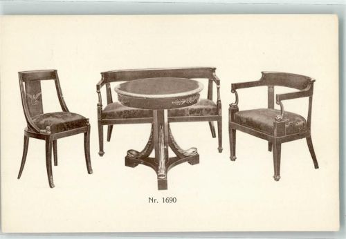 Wien 7. Bezirk, Neubau M.Ehleder's Söhne Salon-Möbel im Empirestil Nr.1690 Abbildungen auf AK Werbung Möbel Werbe AK