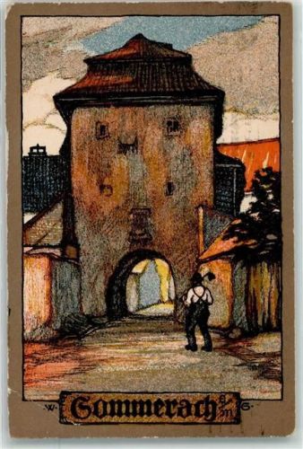 Sommerach 1921 Schwarzacher Tor sign. Wilhelm Greiner