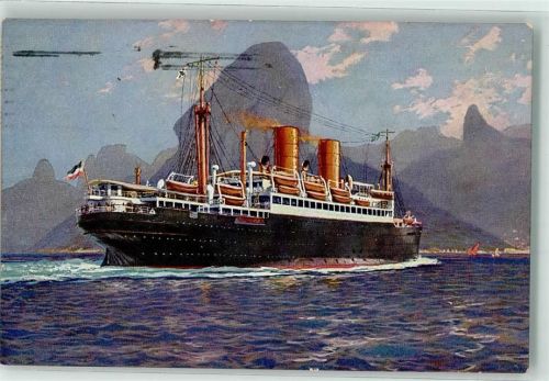 1926 Dampfer Sierra Klasse im Hafen von Rio de Janeiro