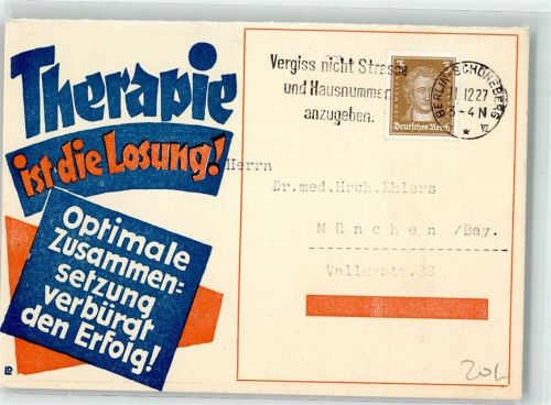 Tempelhof 1927 Neuramag Therapie ist die Losung Chemische Fabrik Tempelhof Berlin