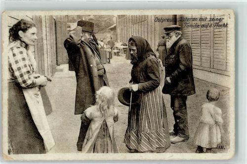 1917 Ostpreuss. Veteran mit seiner Familie auf der Flucht