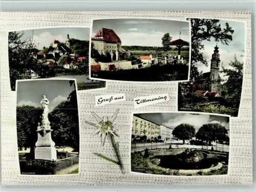 Tittmoning Mariensäule Stiftskirche Salzachbrücke