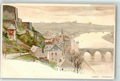 Namur Namen Künstlerkarte Citadelle