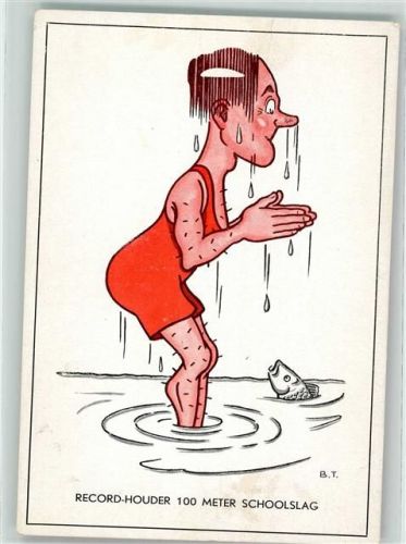 Sport Schwimmen Humor sign. B.T.
