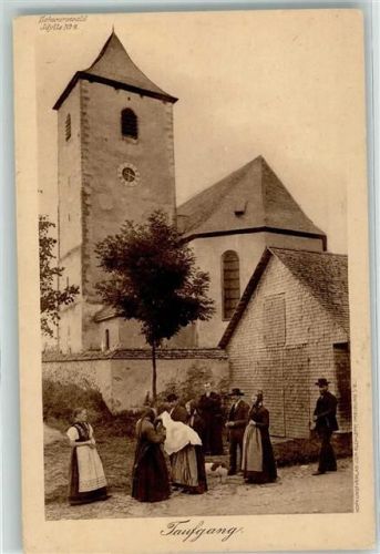 Taufgang Täufling Kirche Trachten Schwarzwald Idylle Nr 2