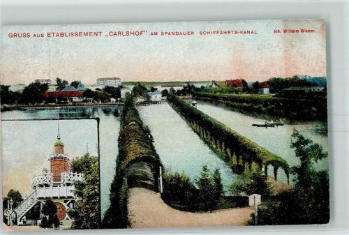 Spandau Etablissement Carlshof am Spandauer Schiffahrts-Kanal Inh. Wilhelm Wiemer