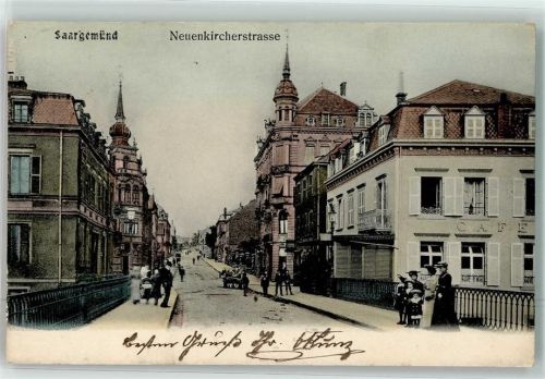 Sarreguemines 1905 Neuenkircherstraße Gasthaus Cafe