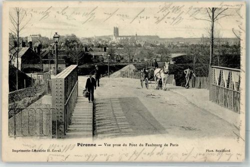 Peronne vue prise du Pont du Faubourg de Paris