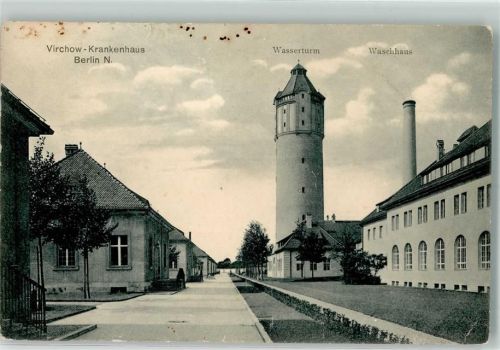 Wedding Wasserturm Virchow Krankenhaus Waschhaus Foto-AK