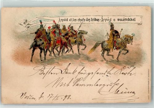 1898 Ritter zu Pferd Künstlerkarte