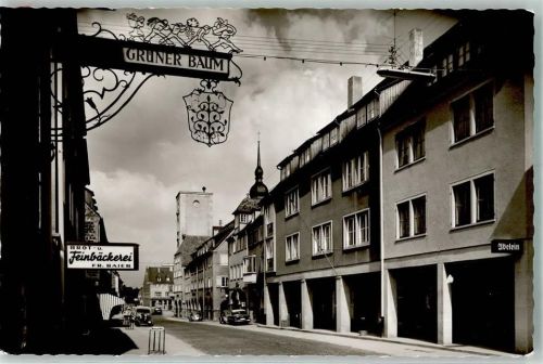 Crailsheim Lange Straße Handlung Baier Gasthaus Grüner Baum Foto AK