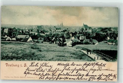 Freiberg 1901 mit Dom St. Marien