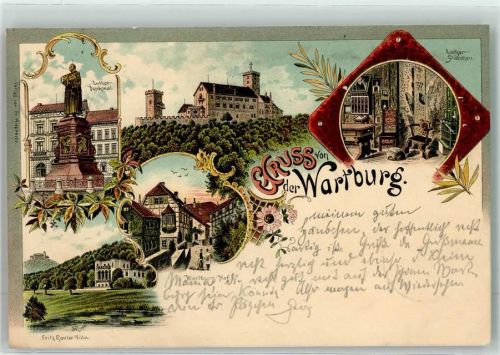 Wartburg 1896 Luther-Denkmal Lutherstübchen Fritz-Reuter-Villa Wartburg-Hof
