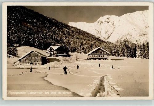 Imst Alpenpension Linserhof im Schnee