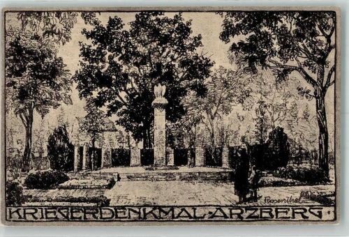 Arzberg 1922 sign. Rosenthal Kriegerdenkmal Künstlerkarte