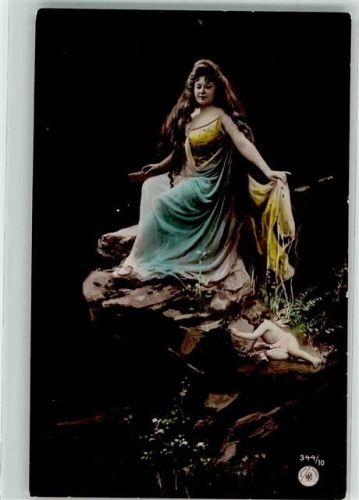 Verlag NPG Serie 344-10 Frauenschönheit Elfe Jugendstil