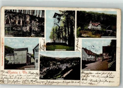 Ruhla 1907 Landgrafenschiede Dichterhain Aussichtsturm Köhlerstrasse Hotel zum Landgrafen