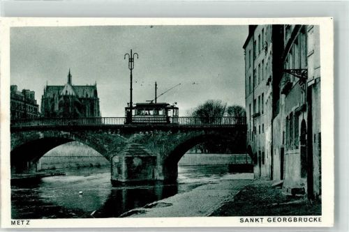 Metz Sankt Georgbrücke Straßenbahn Me 007