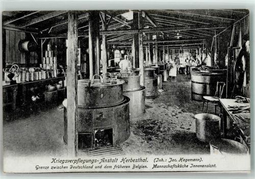 Herbesthal 1916 Kriegsverpflegungsanstalt Mannschaftsküche
