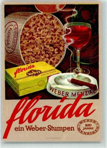 Werbung Florida Weber-Stumpen