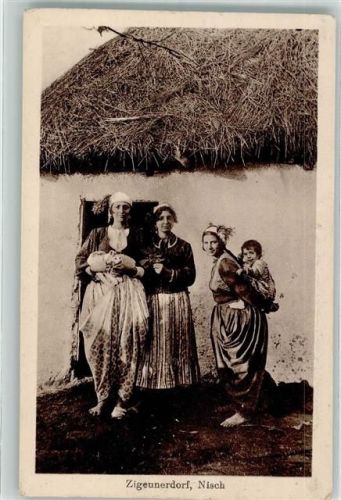 Nis 1918 Zigeunerdorf, Nisch Frauen mit Kinder