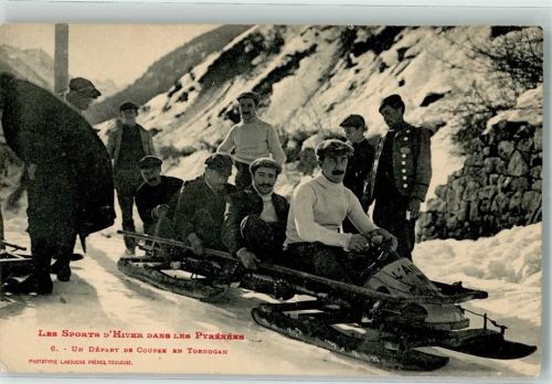 Les Sports D`Hiver dans les Pyrenees Nr. 6 Course en Tobbogan