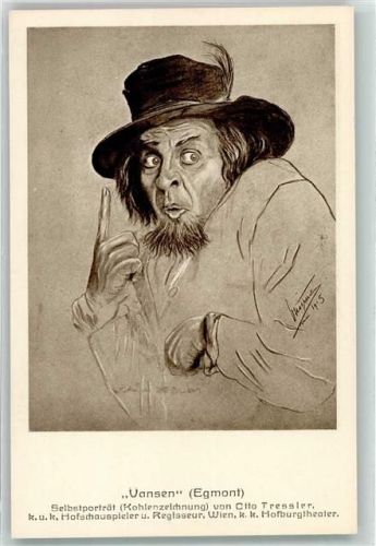 sign. Otto Tressler Hofschauspielrer in Wien - Selbstporträt