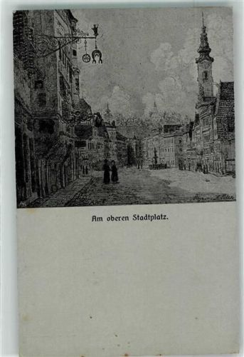 Steyr 1915 Am oberen Stadtplatz sign. A. Lebers