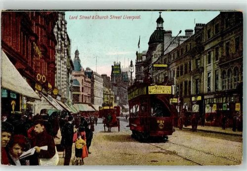 Liverpool 1906 Straßenbahn Lort Street Church Street