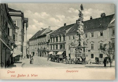Baden Denkmal Säule Hauptsplatz