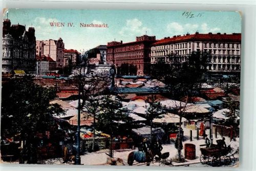 Wien 1915 Naschmarkt Marktszene