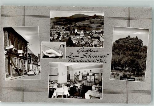 Bundenthal Gasthaus zum Schwanen Fladenstein VW Käfer Foto AK