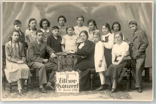 Wien 1939 Fotograf Carl Wache Wien , Zither Konzert