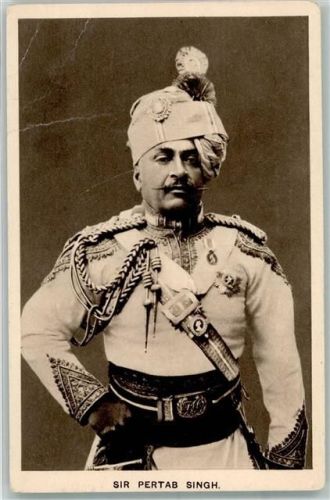 Nr. 4321 Sir Pertab Singh Orden Portrait Tuck / Raphael Tuck & Son Ort handschriftlich Militär Indien Gebrauchsspuren