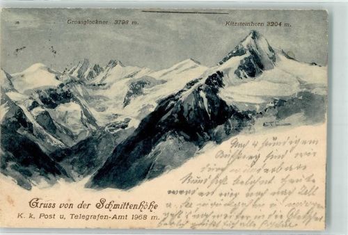 Schmittenhöhe 1905 Schmittenhöhe K.k. Post und Telegrafen Amit 1968 m + Stempel