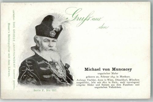 Michael v. Muncacsy d. Gr. Jahrhundert Serie F. No. 227 Esser`s Seifenpulver m.d. Löwen