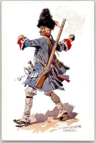 Uniform 7. Infanterie Regiment Prinz Leopold Hoffmann, A. Künstlerkarte