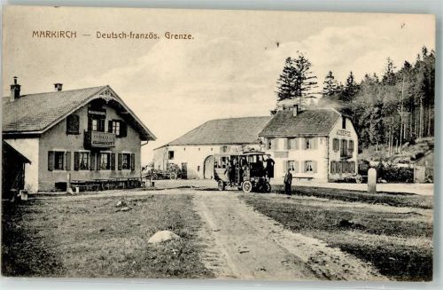 Sainte-Marie-aux-Mines 1915 Deutsch.-französische Grenze Autobus Auberge