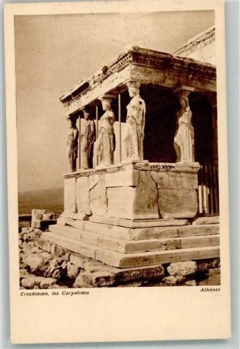 Athen 1929 Tempel im ionischen Baustil auf der Akropolis der etwa zwischen 420 und 406 v. Chr. erbaut wurde