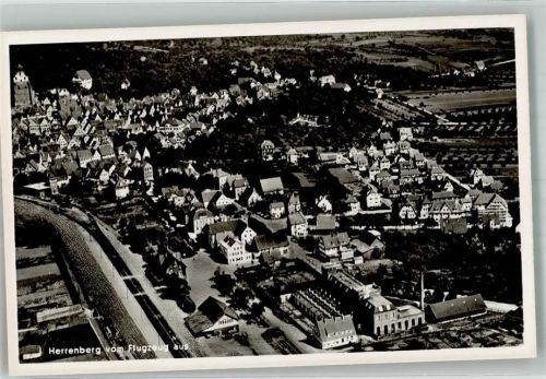 Herrenberg Fliegeraufnahme Freigegeben d. R.L.M.