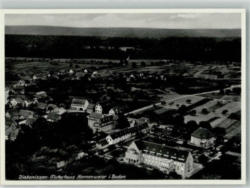Nonnenweier 1938 Fliegeraufnahme vom Diakonissen-Mutterhaus Nonnenweier