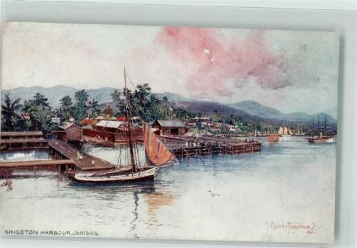 Kingston Hafen sign. Oilette Tuck und Sons Nr. 7295