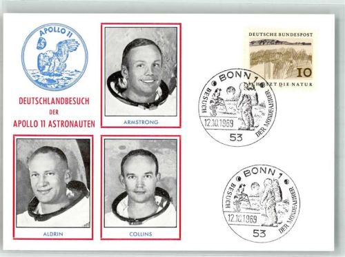 Bonn 12.10.69 Besuch der Mondfahrer in Deutschland Armstrong, Aldrin und Collins