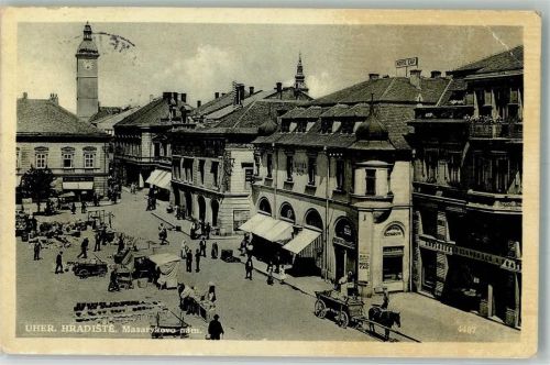 Uherské Hradiste 1939 Marktszene marktplatz