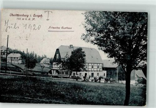 Oberbärenburg 1920 Gasthaus Fritzsche