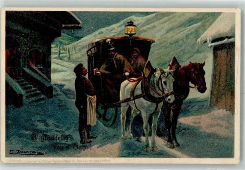 1900 Serie 47 Postkutsche Neujahr