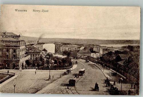Warschau 1916 Straßenbahn Nowy-Zjazd Feldpost WK I 5.Reserve-Div.
