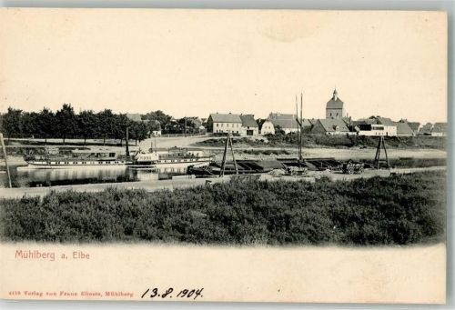 Mühlberg 1904 Raddampfer Pirna
